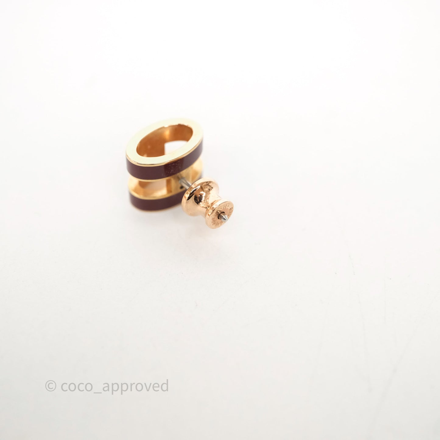 Hermès Pop H Earrings Burgundy Rose Gold