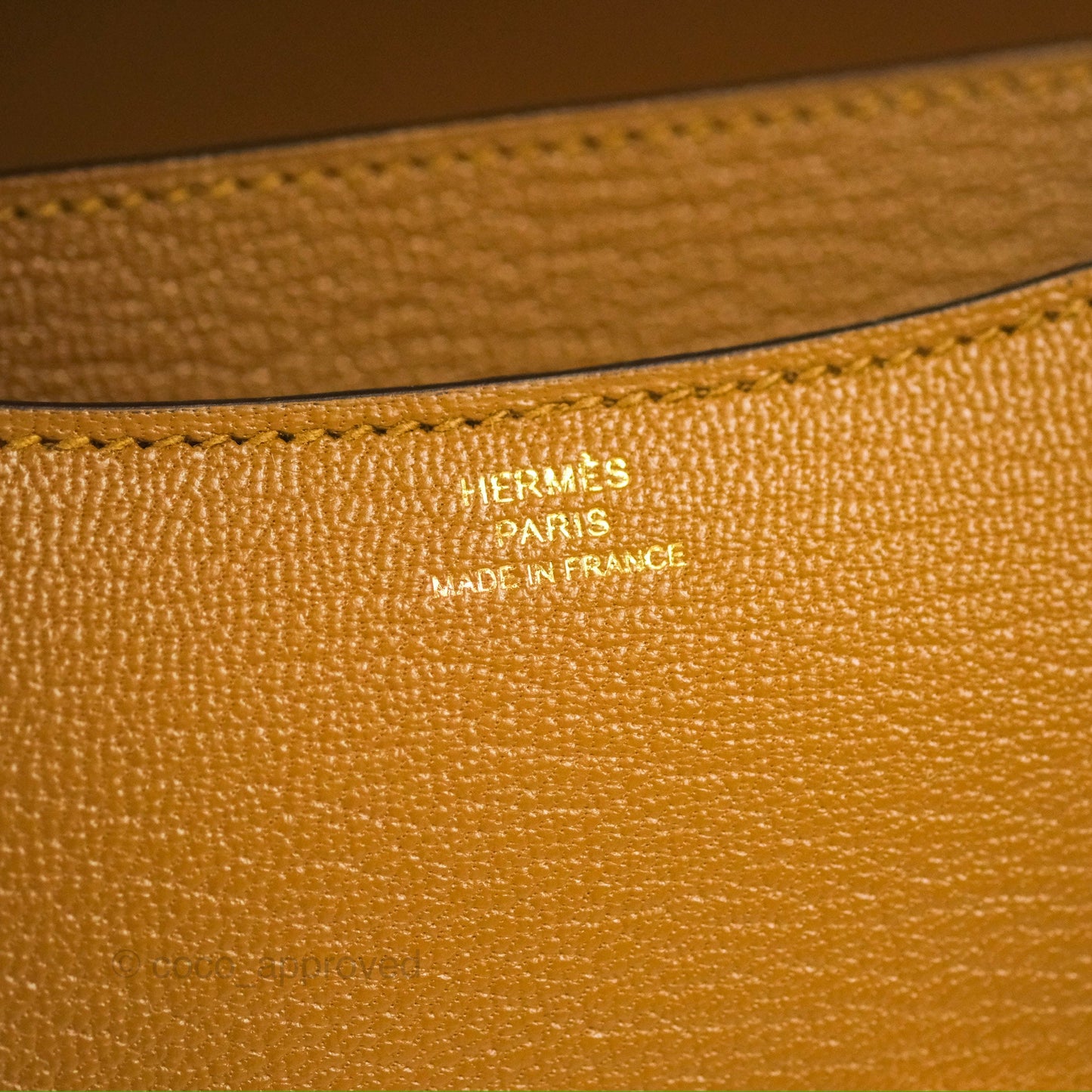 Hermès Constance Mini 18cm Kraft Chevre Mysore Gold Hardware