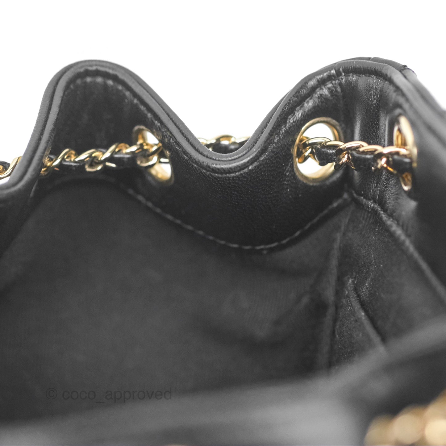 Chanel Quilted Small Duma Drawstring Backpack Black Lambskin