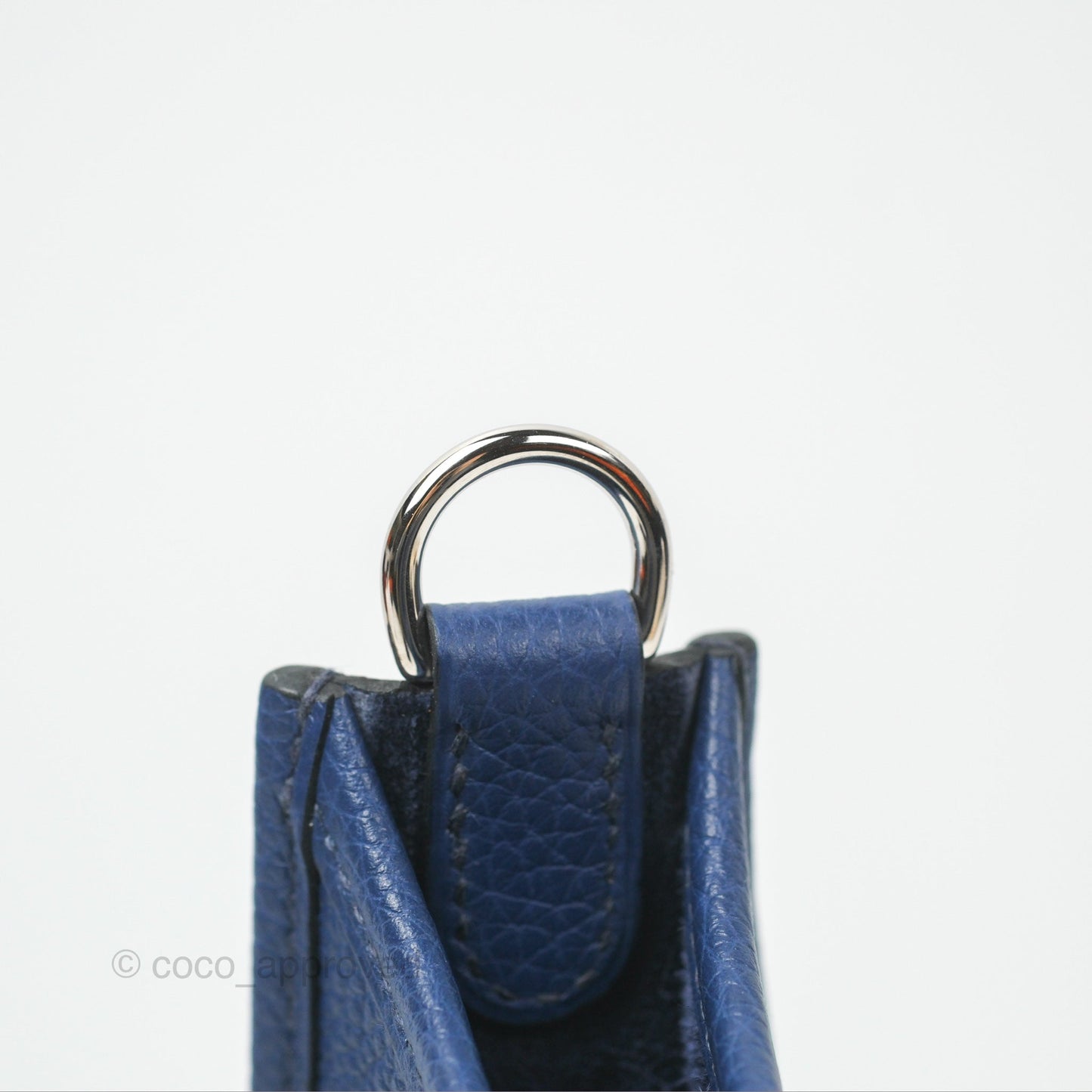 Hermès Mini Evelyne 16 Bleu Saphir Taurillon Maurice Sangle Flipperball Palladium Hardware