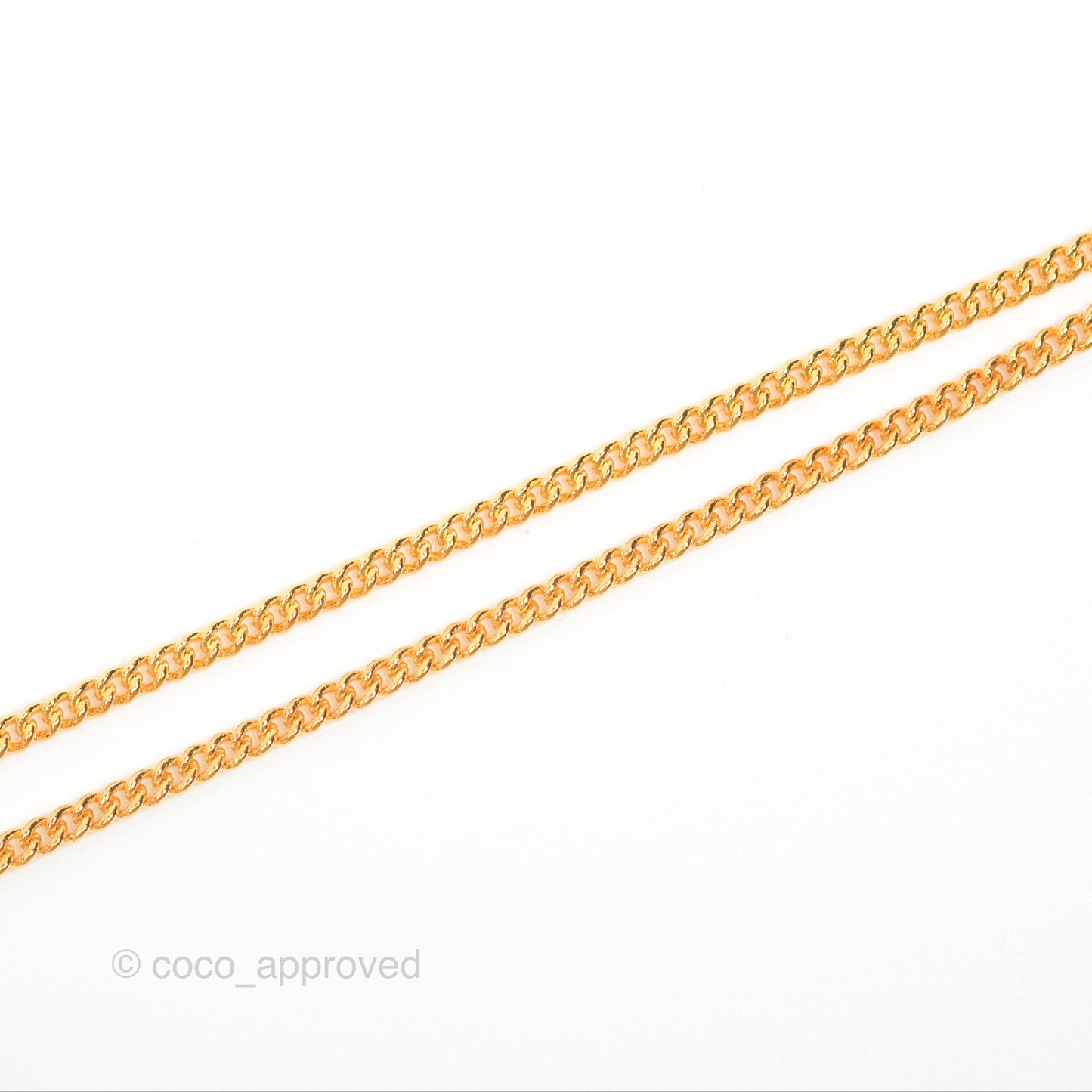 Chanel Africa Map Crystal CC Necklace Gold Tone 23A