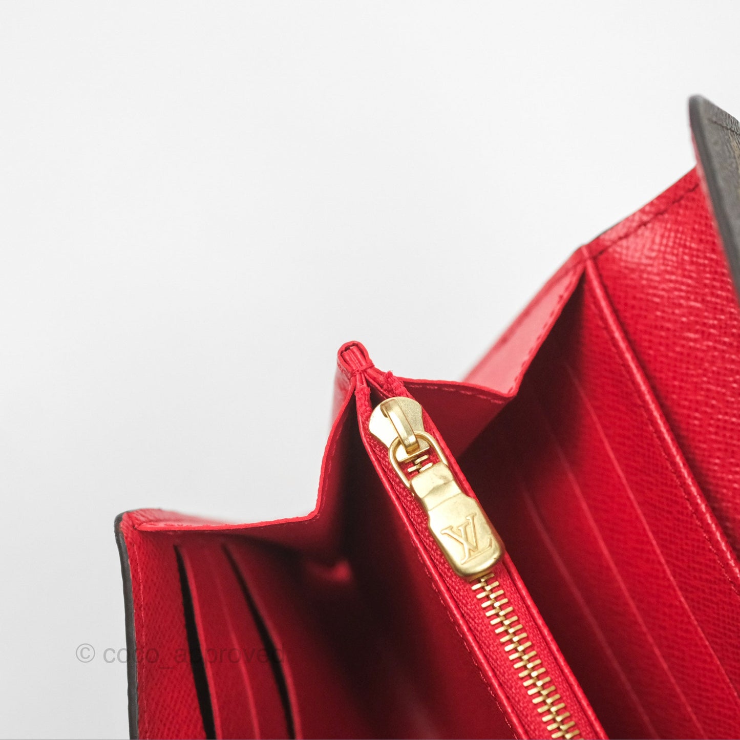 Louis Vuitton Sarah Wallet Coquelicot Red Monogram Canvas