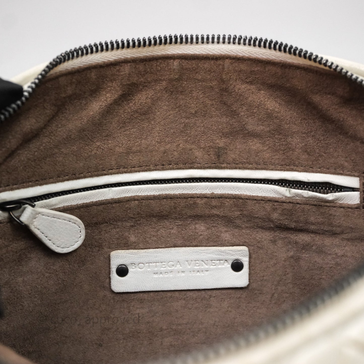 Bottega Veneta Nodini Crossbody Bag White Nappa Intrecciato