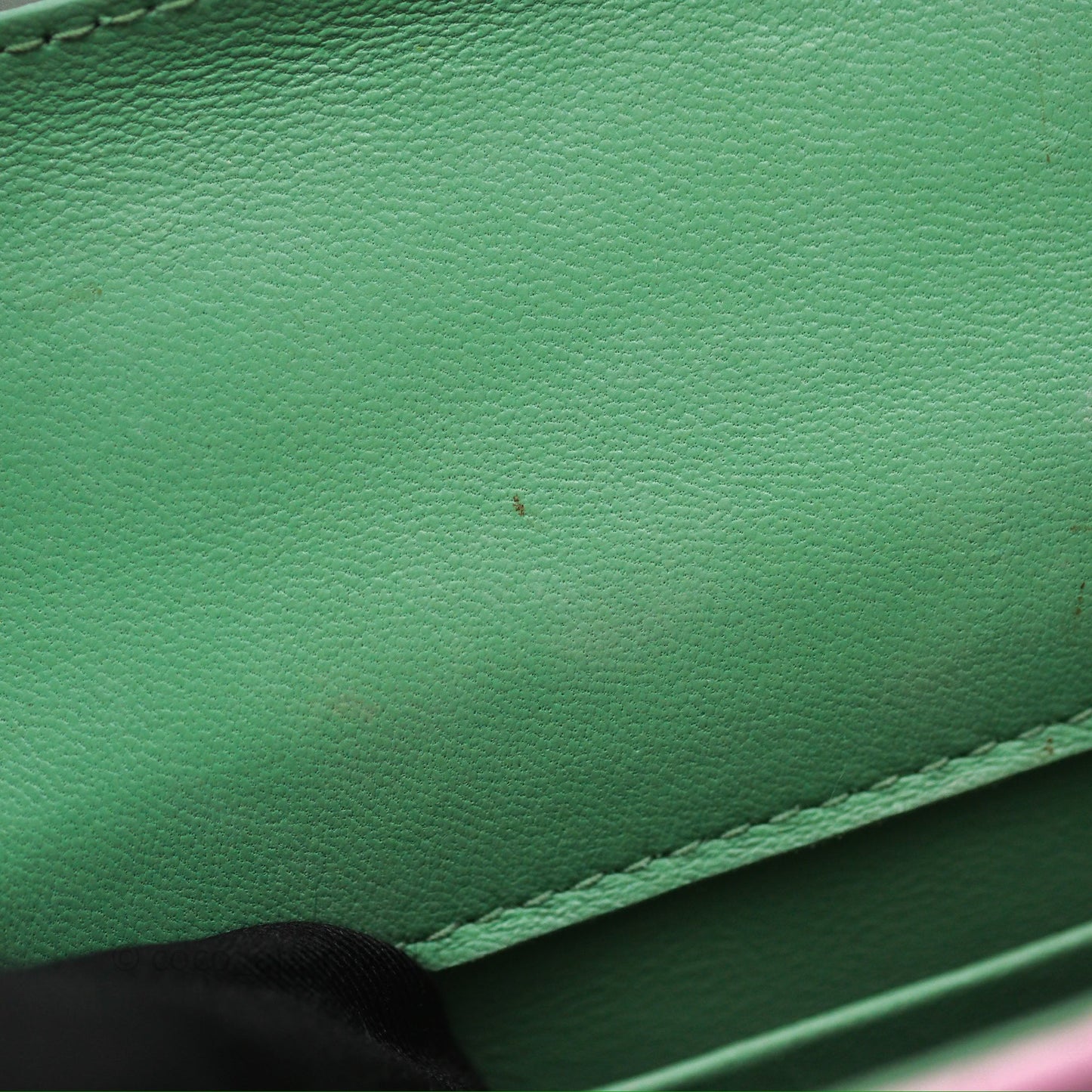 Chanel Mini Handle Clutch With Chain Pink/ Mint Lambskin Gold Hardware 23P