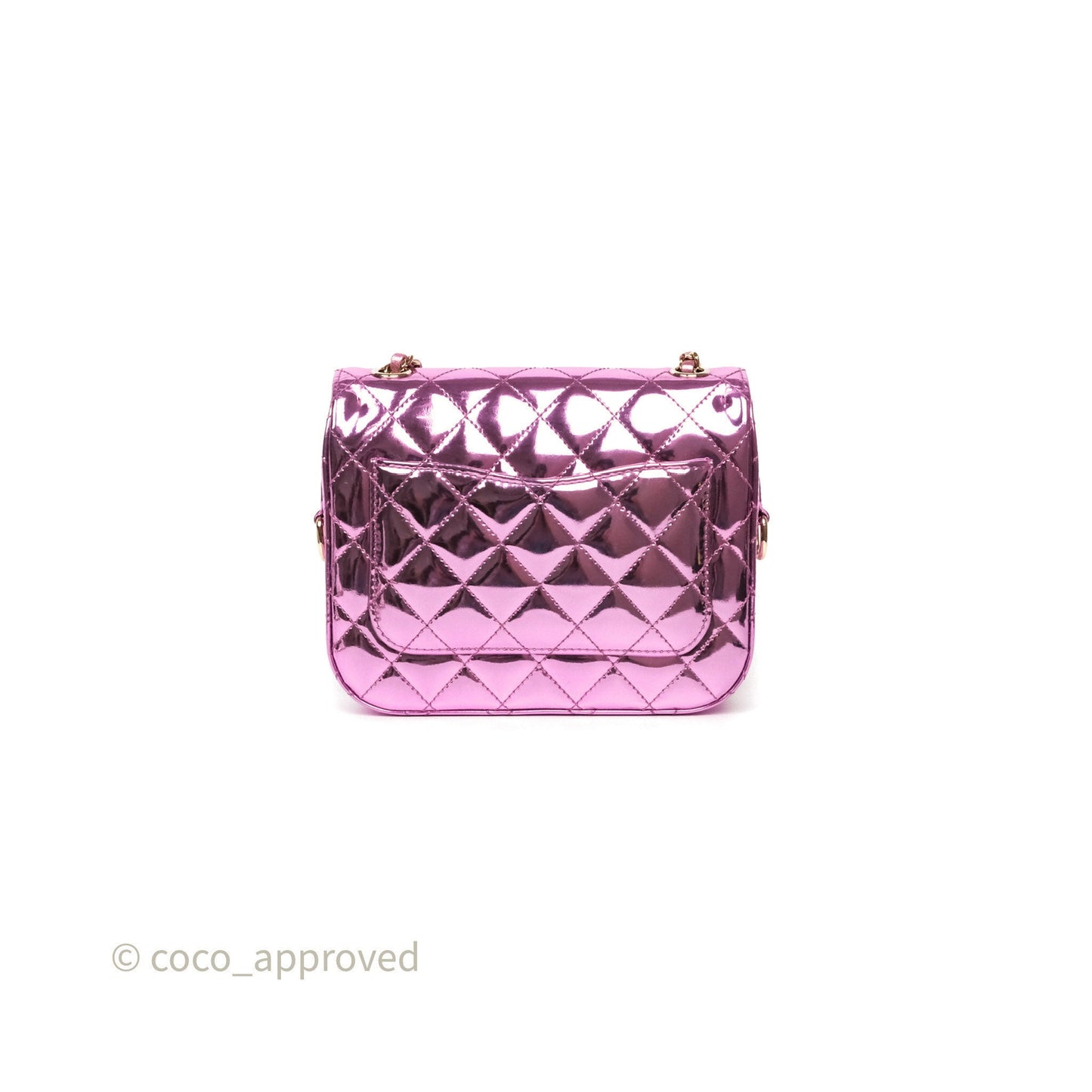Chanel Hollywood Boulevard Flap with Star Coin Purse Lilac Pink Metallic Mirror Calfskin 24C