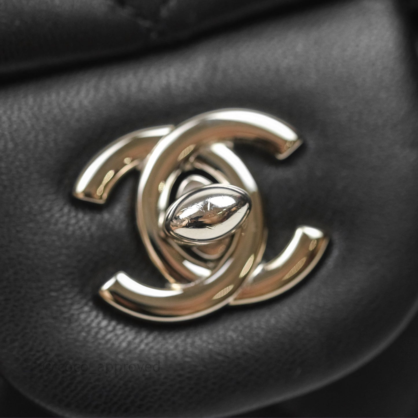 Chanel Mini Quilted Double Pouch Bag Lambskin Sliver Hardware