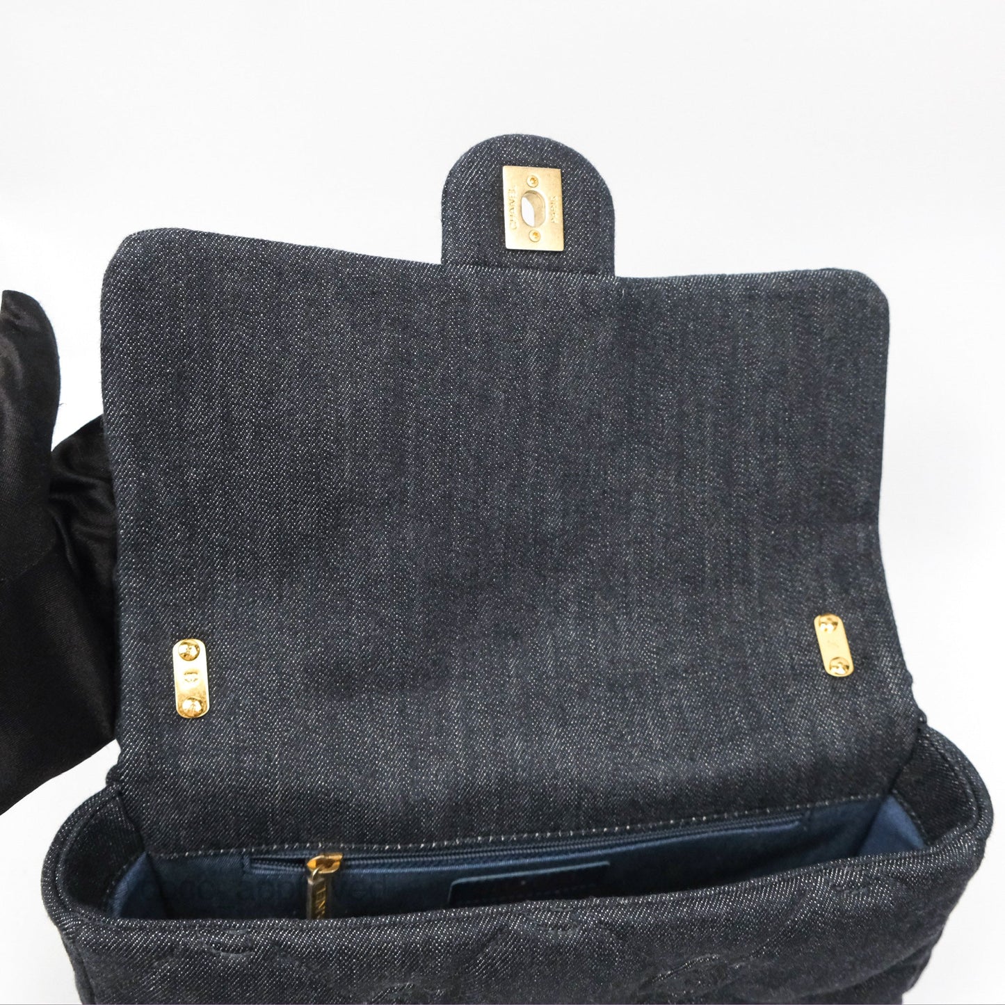 Chanel Medium Funky Town Flap Denim Aged Gold Hardware 22S