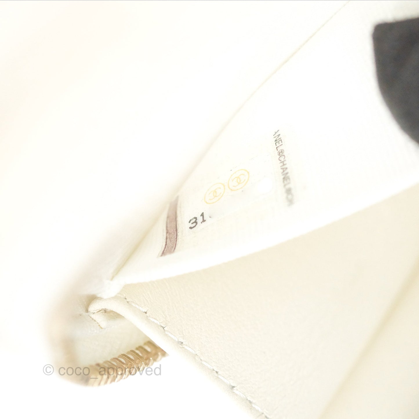 Chanel Mini Round Vanity Bag Handle With Care Ivory Caviar