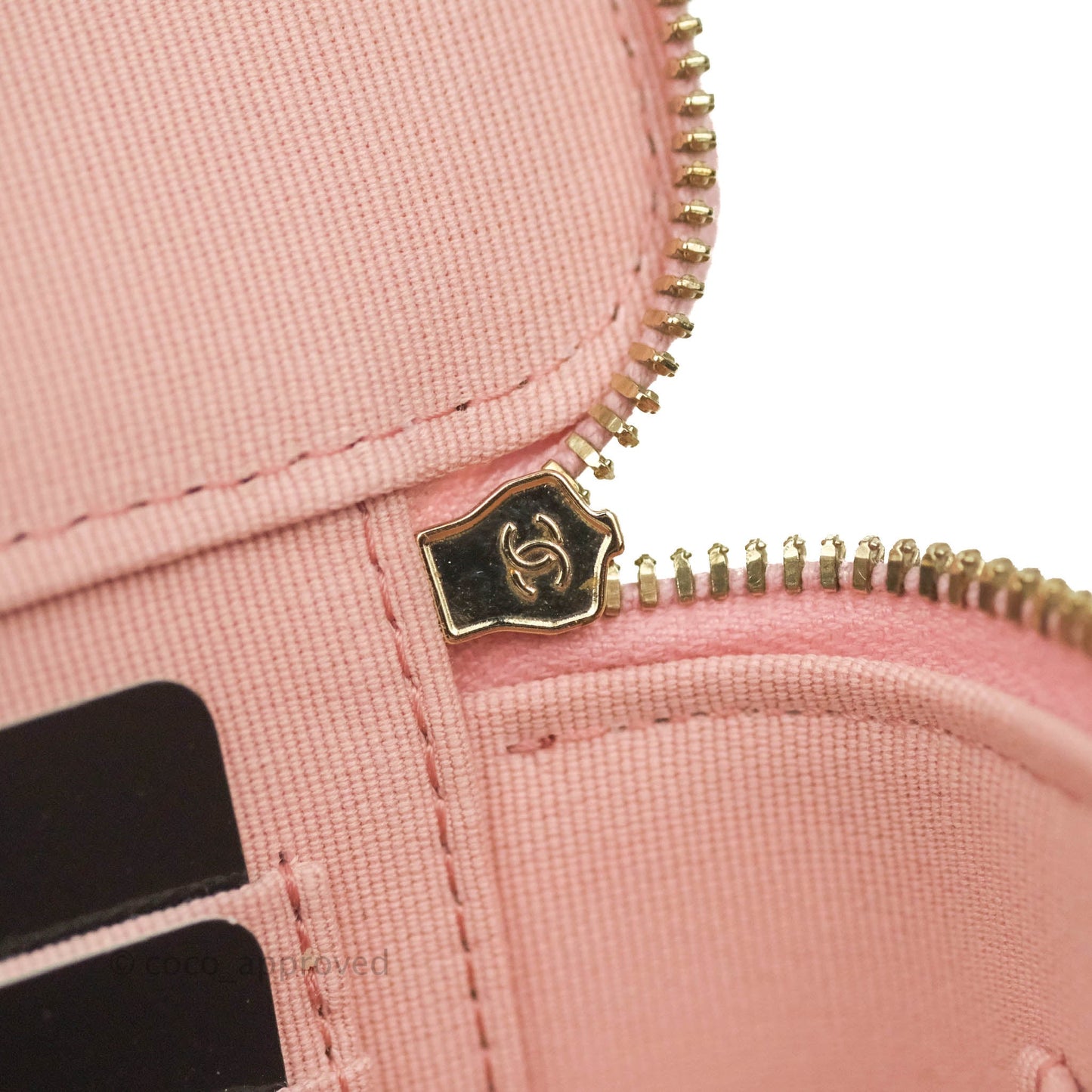 Chanel Classic Vanity with Chain Pink Caviar Gold Hardware