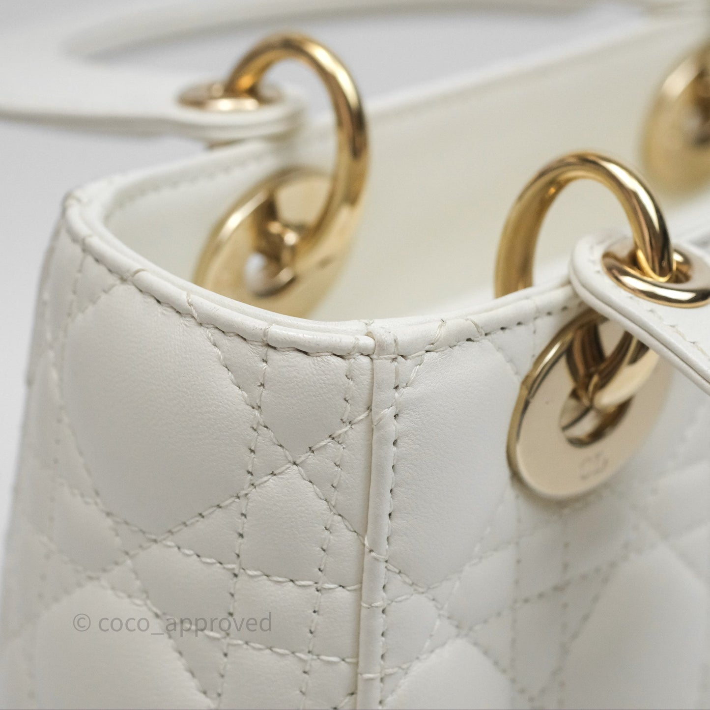 Christian Dior Small Lady Dior My ABCDior Bag Latte Cannage Lambskin