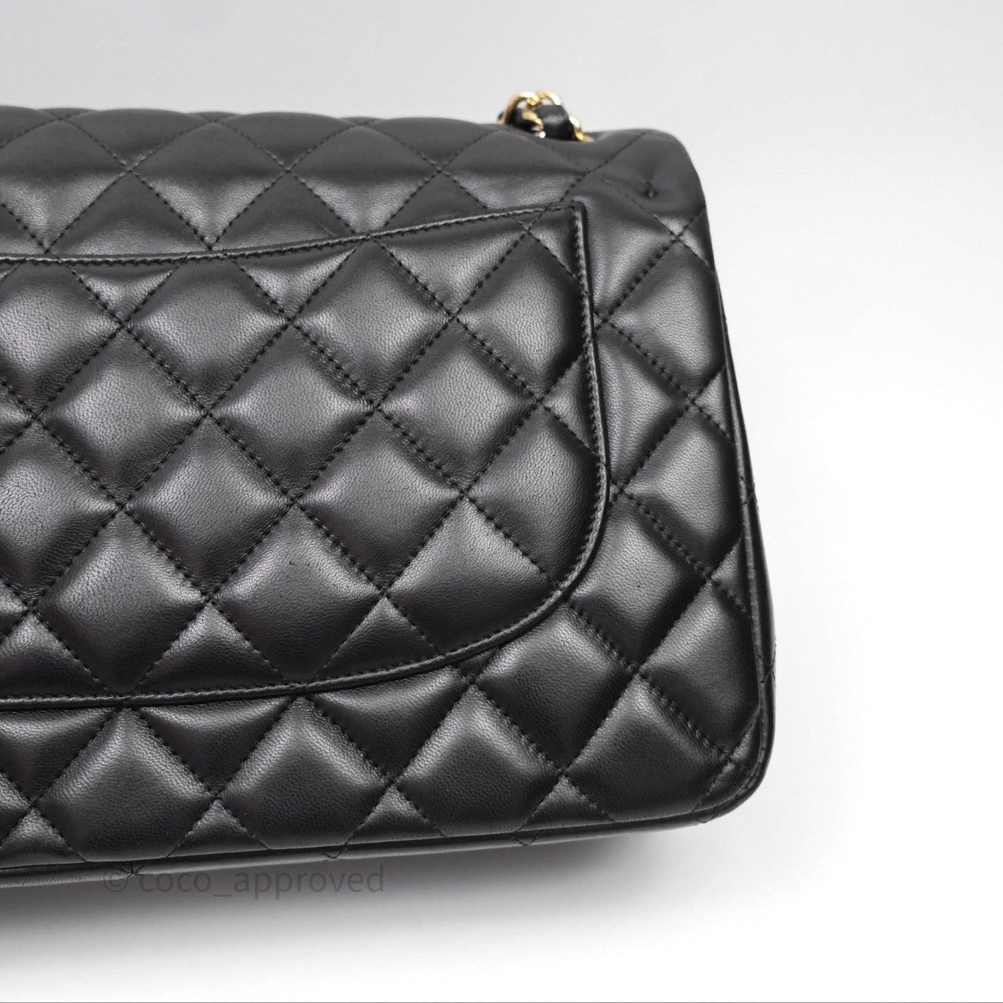 Chanel Jumbo Double Flap Black Lambskin Gold Hardware