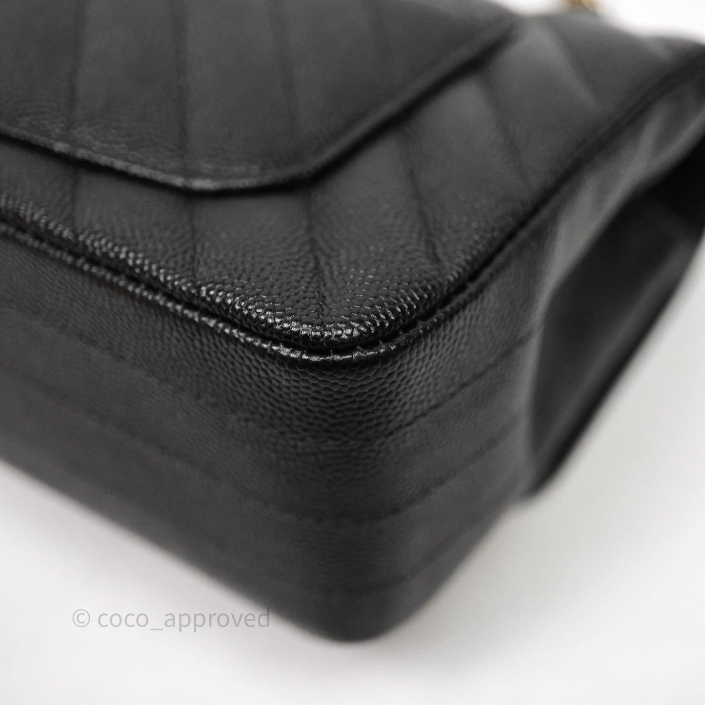 Chanel Quilted Mini Rectangular Black Caviar Gold Hardware