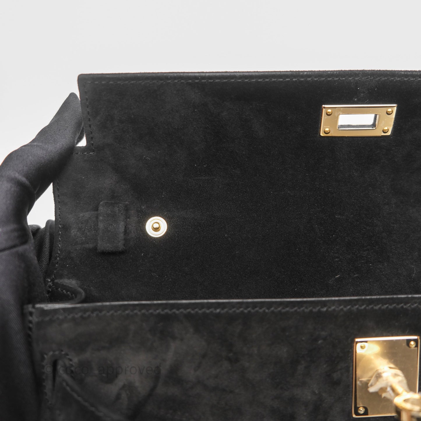 Hermès Kelly Elan Black Noir 89 Doblis Gold Hardware