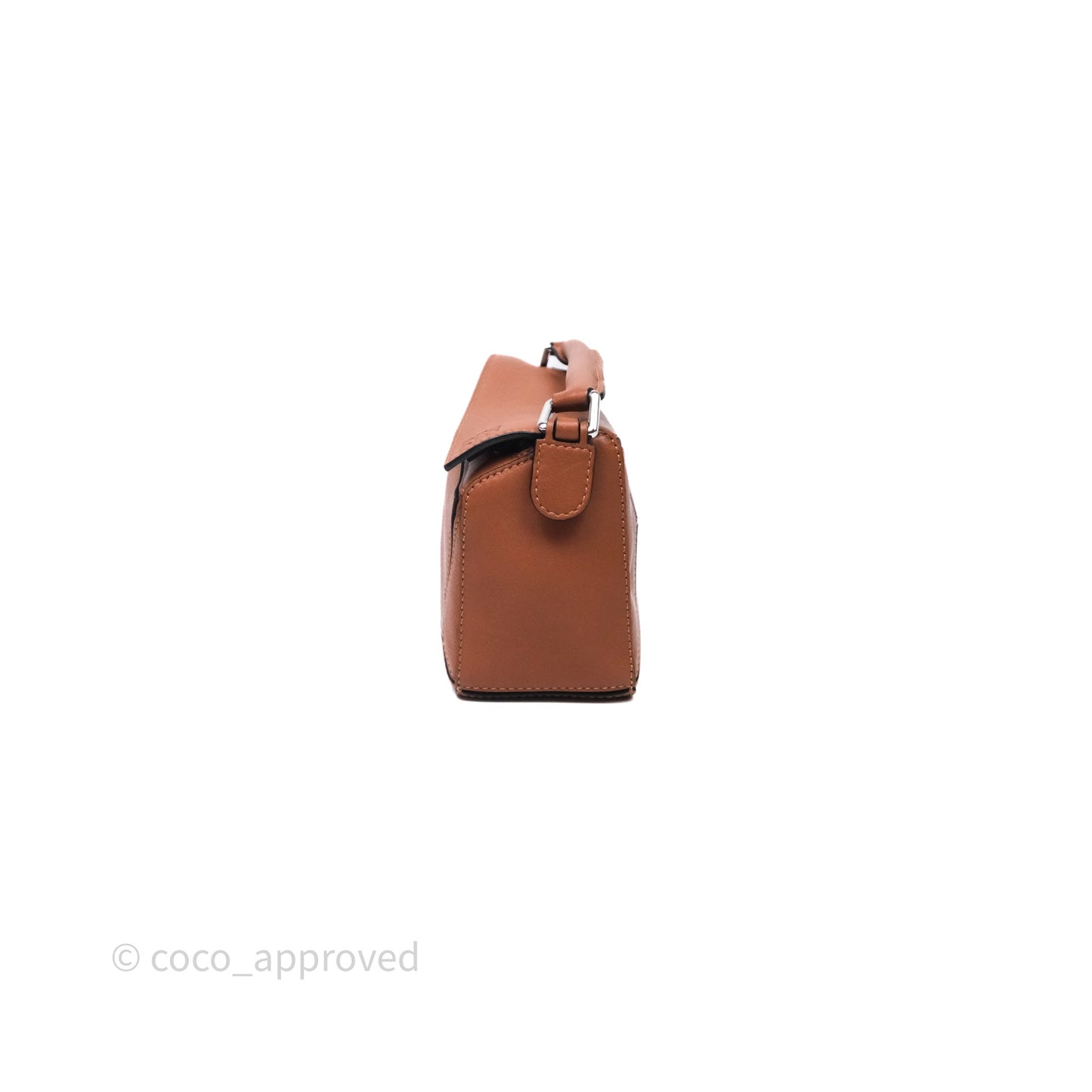 Loewe Mini Puzzle Bag Tan Calfskin Palladium Hardware