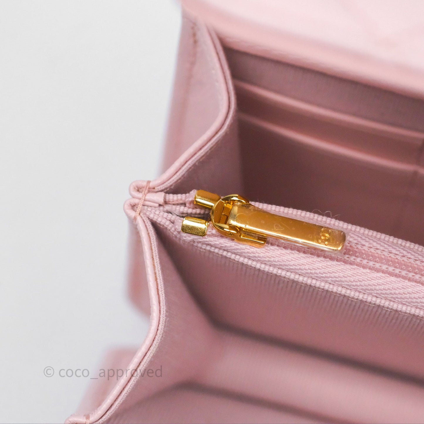 Chanel Clutch with Chain Caviar Pink Gold Hardware