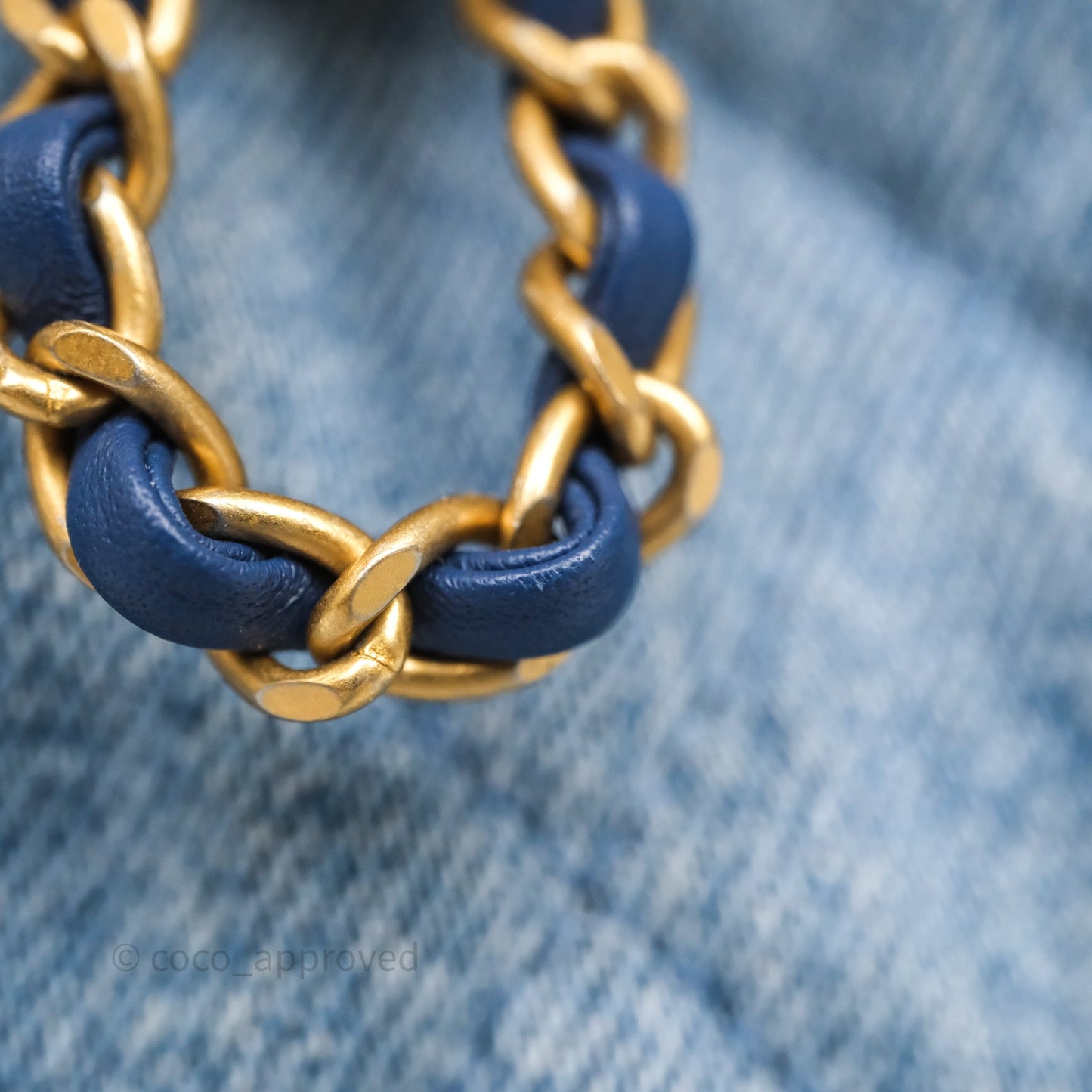 Chanel 25 Mini Washed Denim Aged Gold Hardware