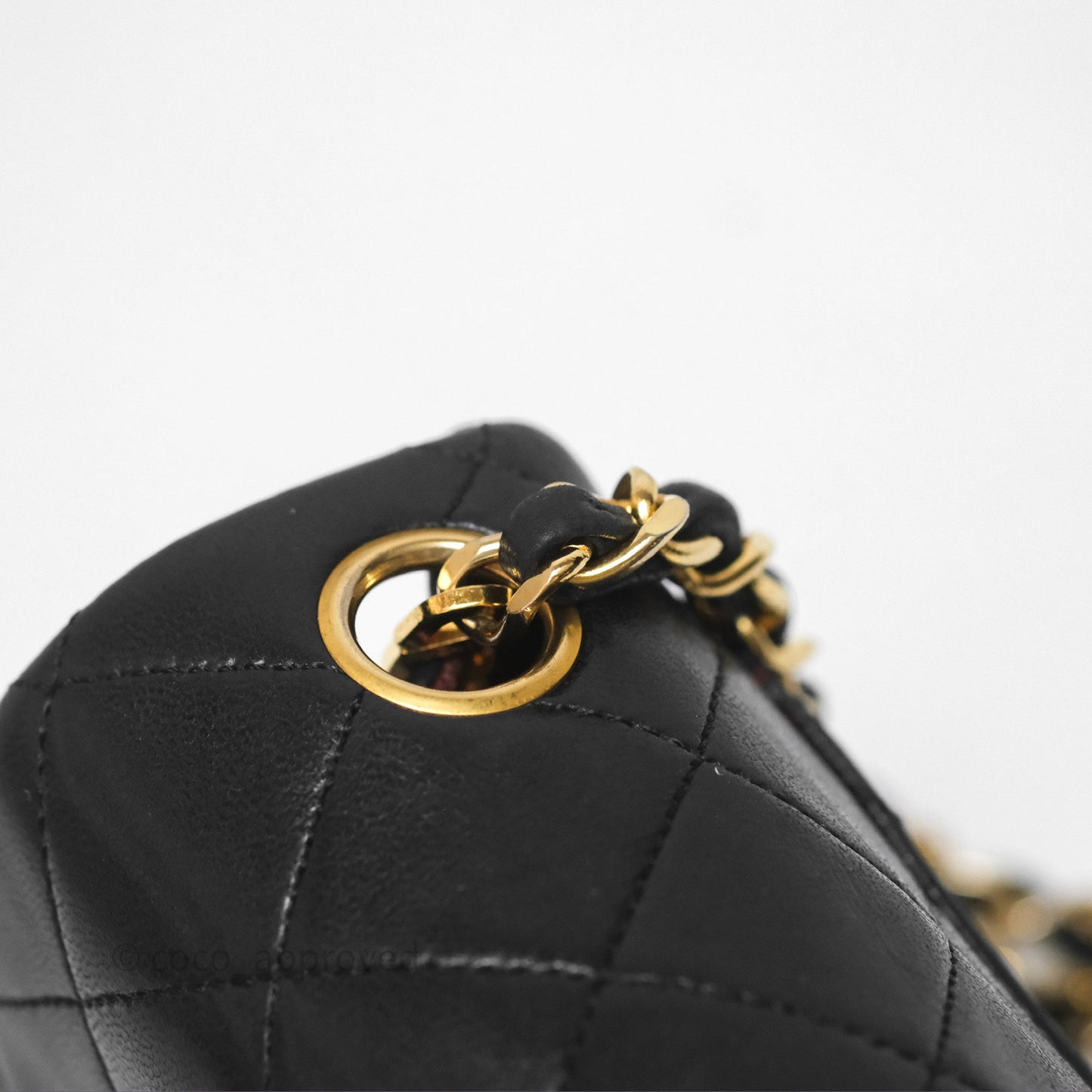 Chanel Vintage Mini Square Black Lambskin 24K Gold Hardware