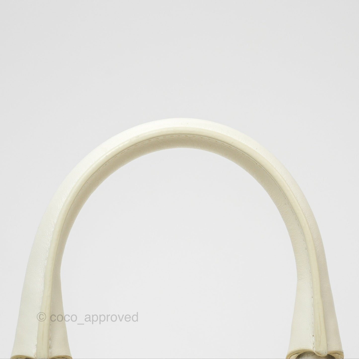 Celine Small Triomphe Canvas Boston Bag White Calfskin