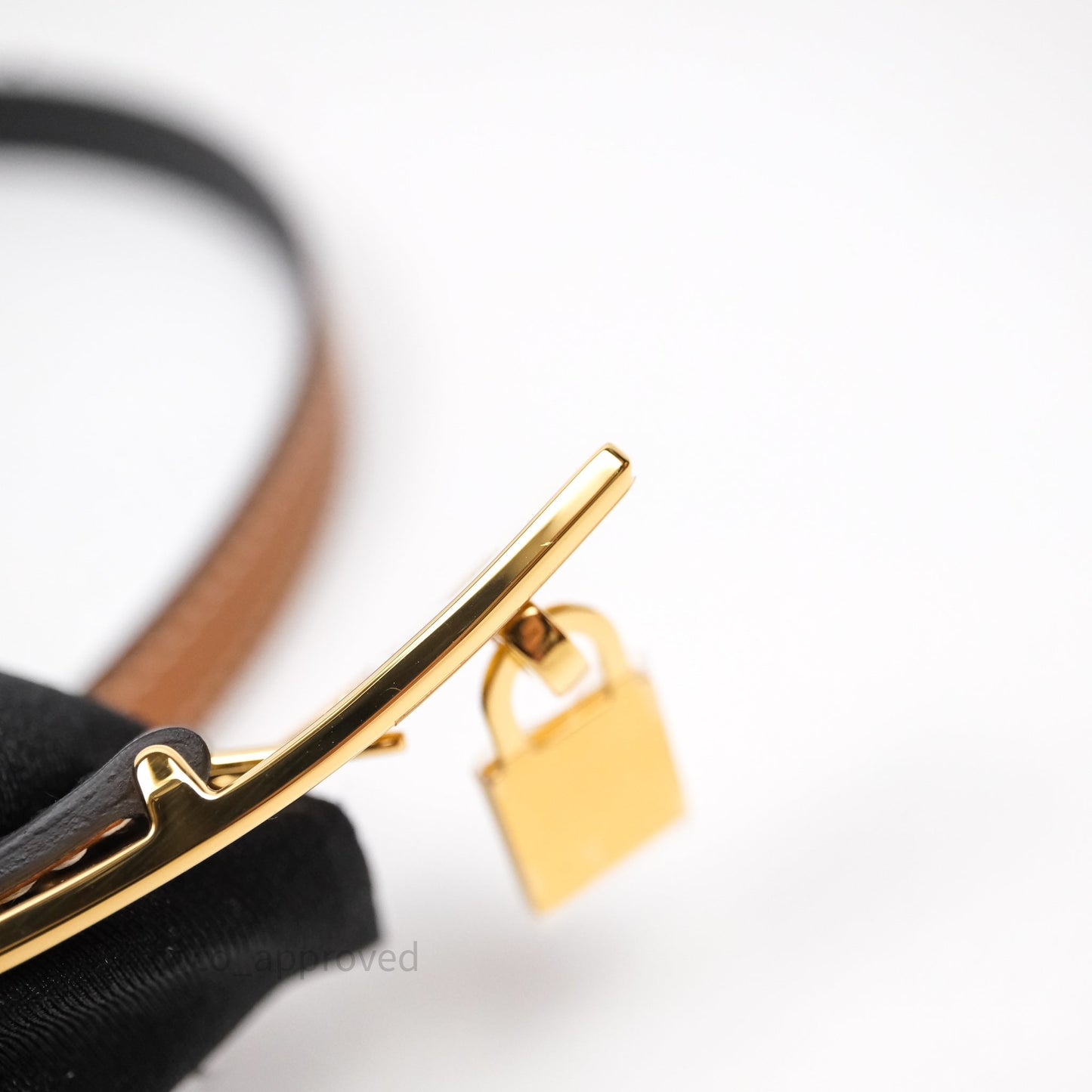 Hermès Lucky 15 Reversible Belt Noir/Gold