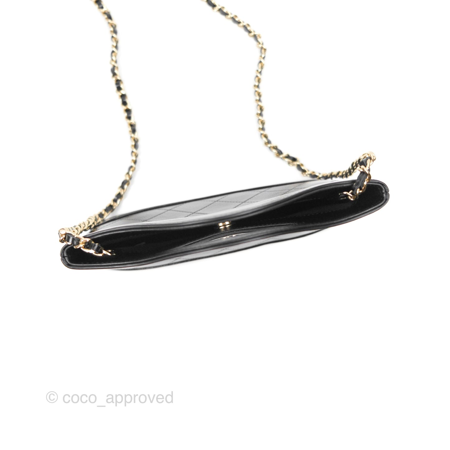 Chanel Nano 31 Black Shiny Calfskin Gold Hardware