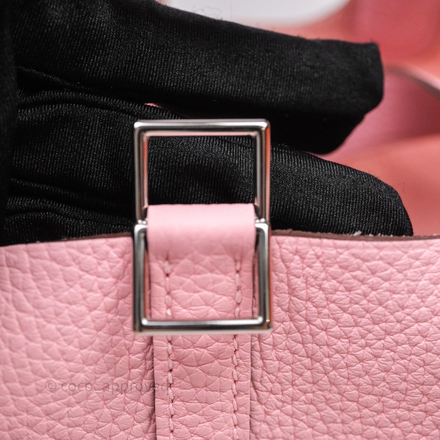 Hermès Picotin 18 Rose Sakura 3Q Clemence Palladium Hardware