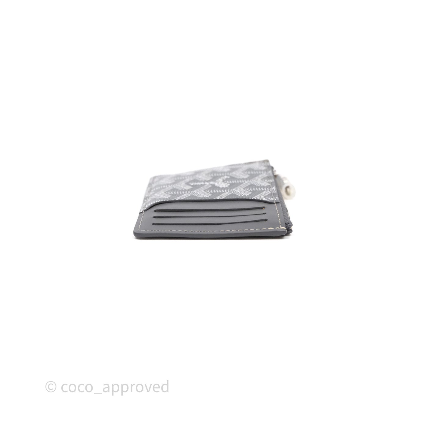Goyard Bourbon Zipped Card Holder Grey
