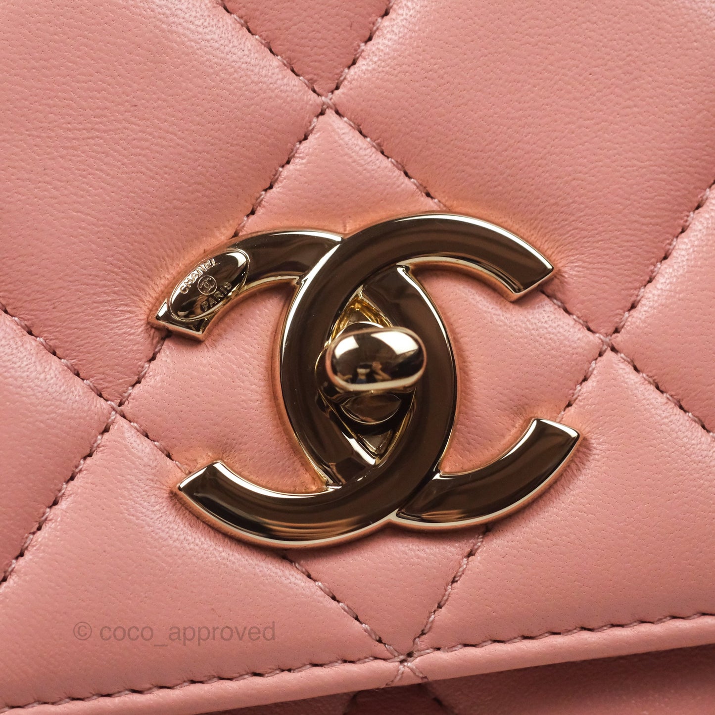 Chanel Small Trendy CC Pink Lambskin Gold Hardware