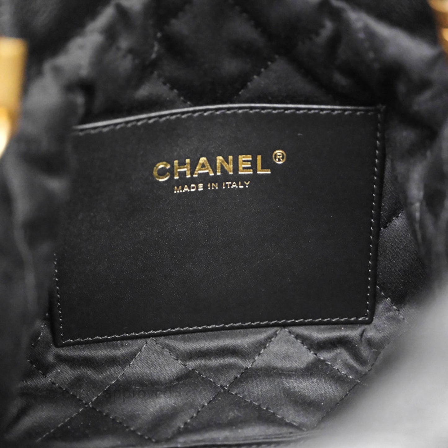 Chanel 22 Mini Black Caviar Aged Gold Hardware