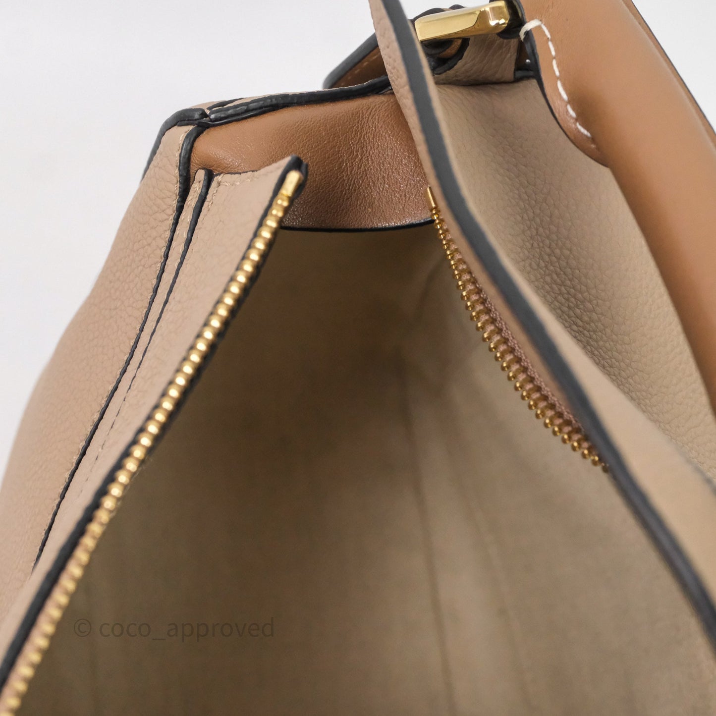 Loewe Medium Puzzle Bag Sand Mink Grained Calfskin