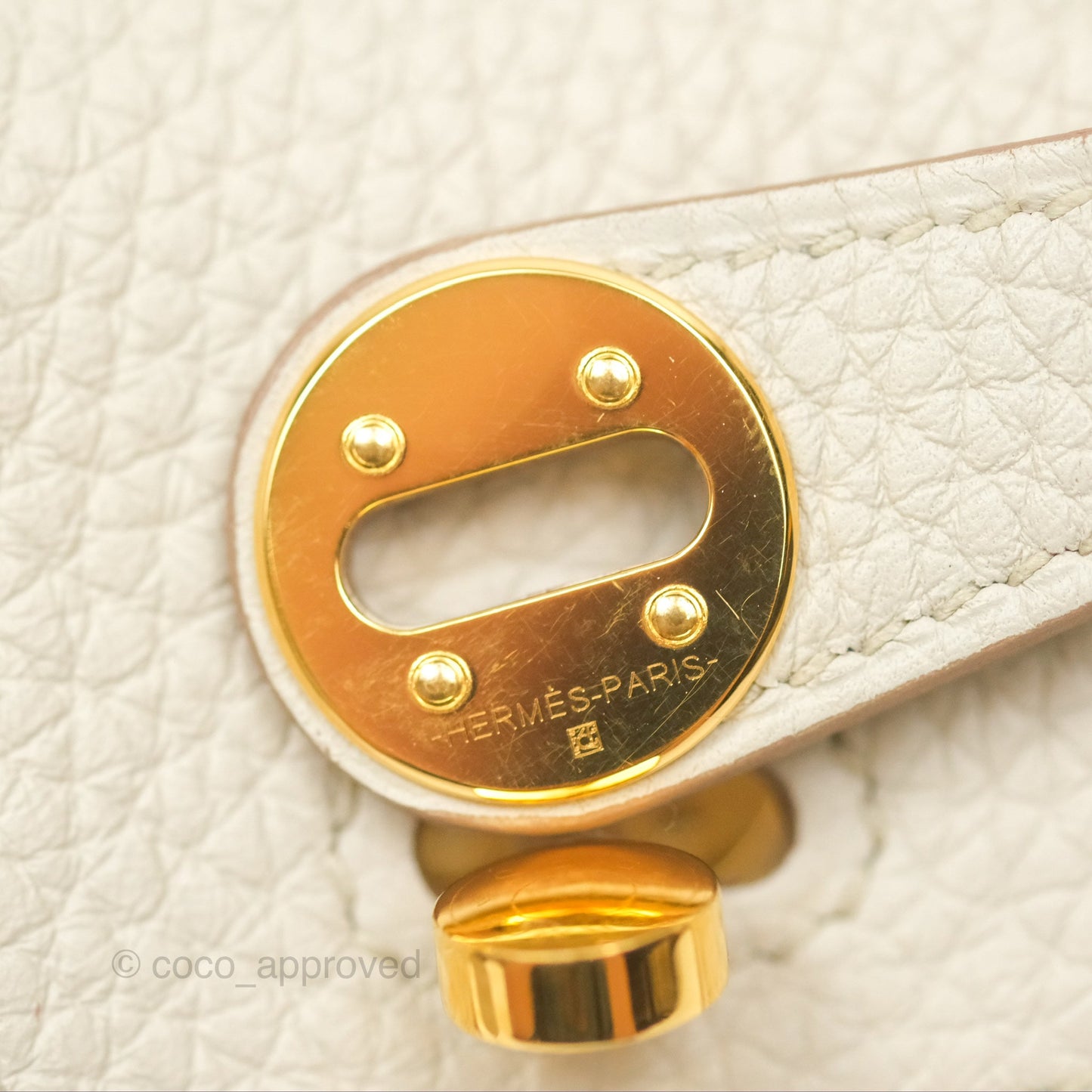 Hermès Mini Lindy 20 Beton Clemence Gold Hardware