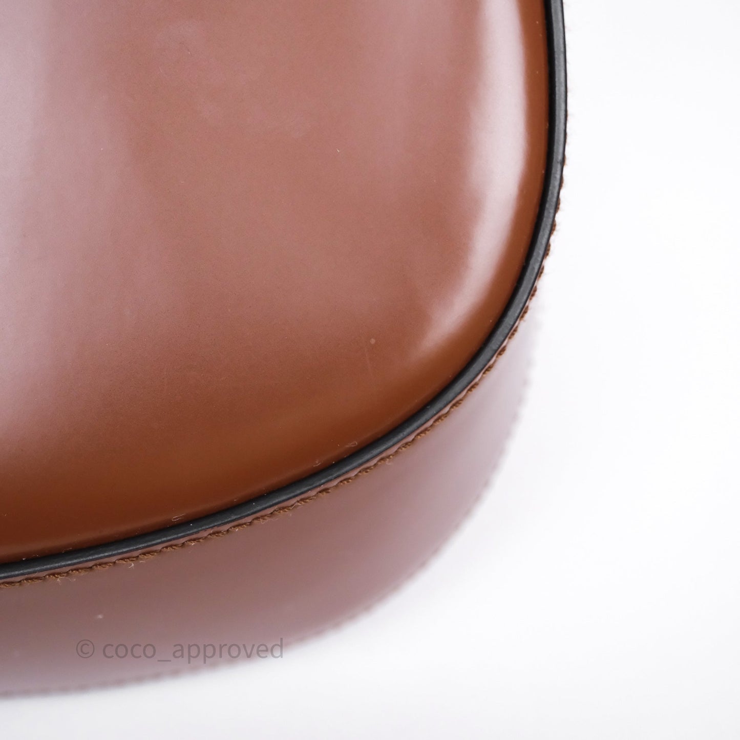Prada Cleo Brushed Leather Shoulder Bag Brown