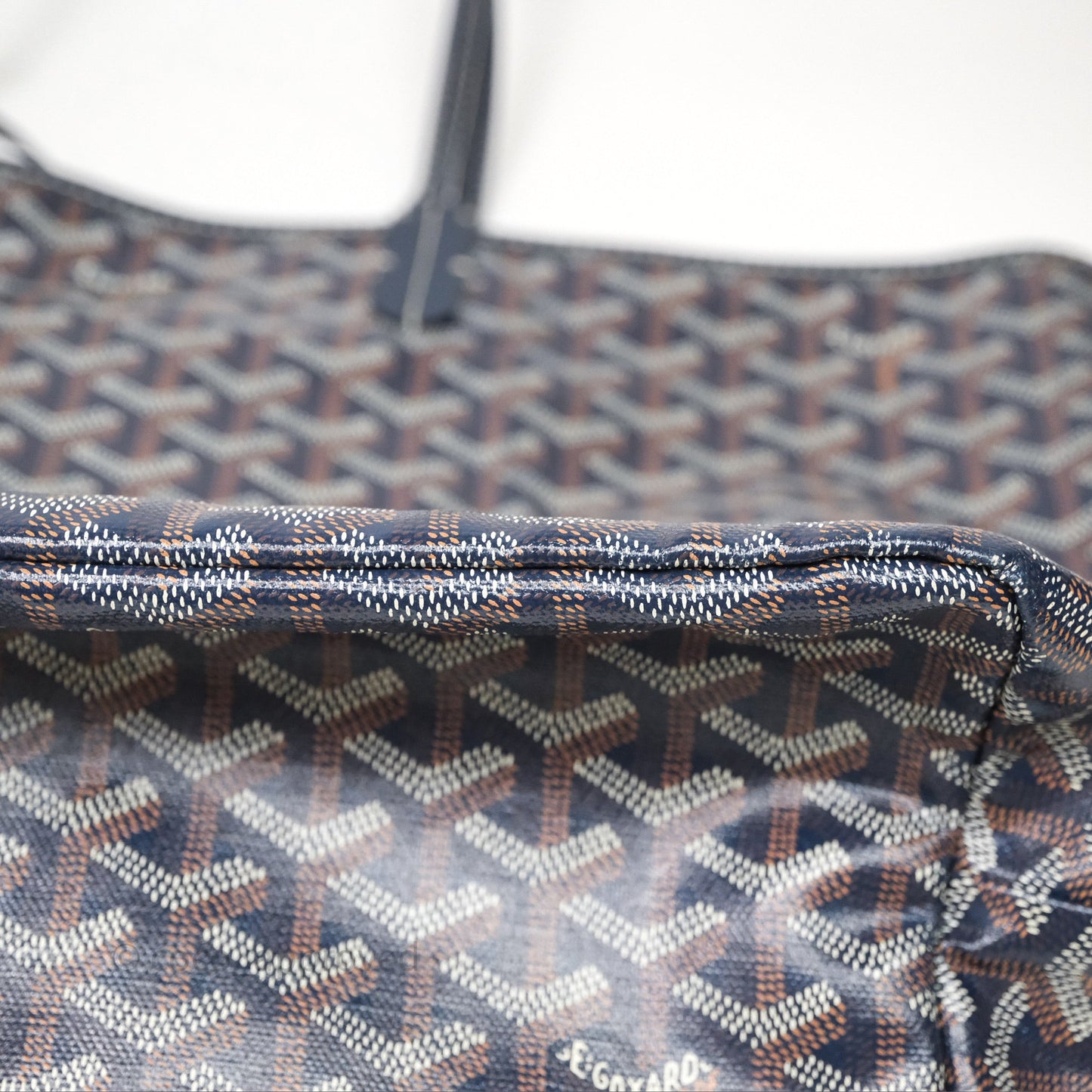 Goyard St. Louis Tote PM Navy/Tan