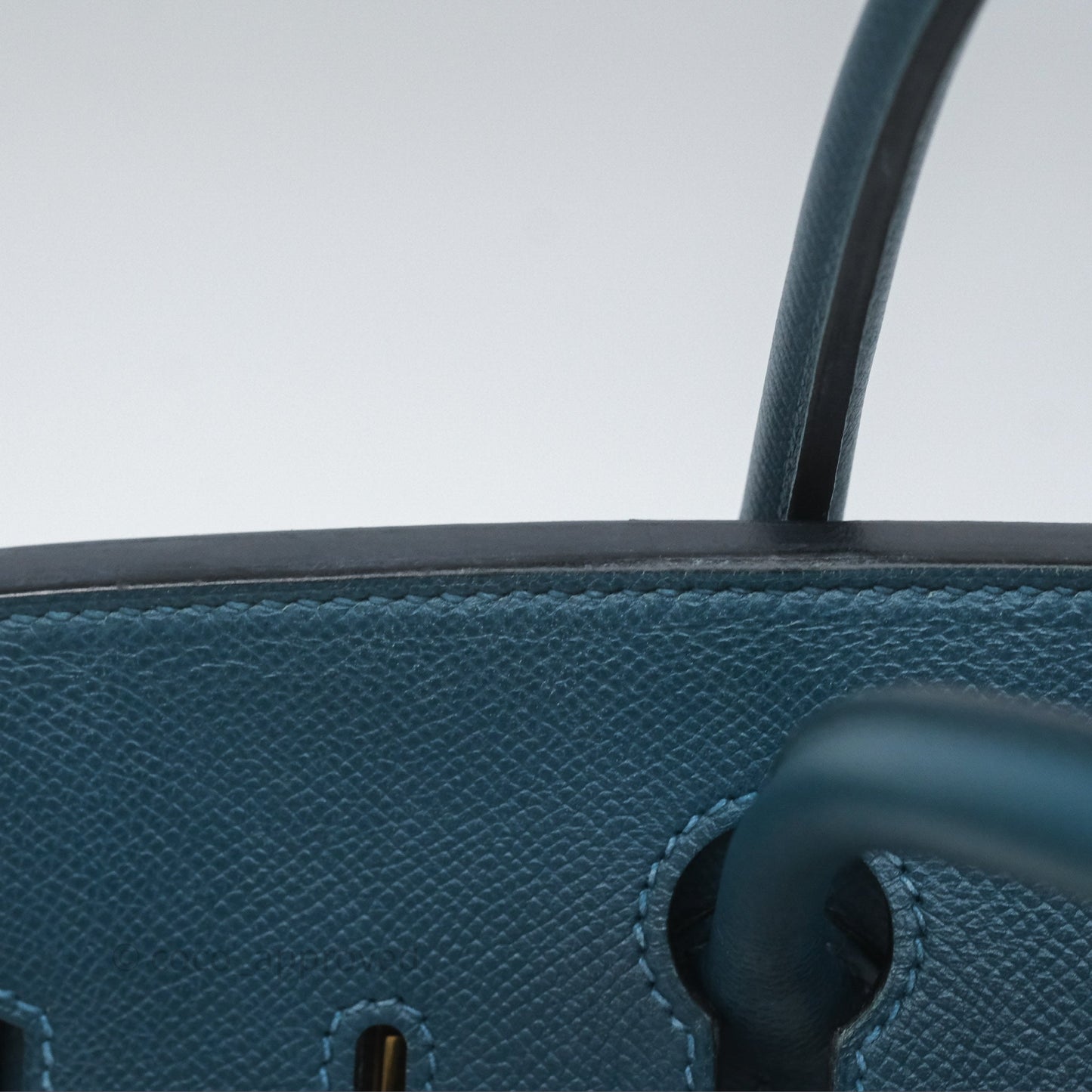 Hermès Birkin 30 Retourne Bleu de Prusse 7P Epsom Gold Hardware