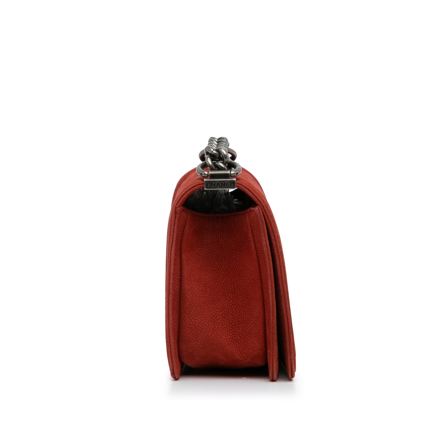Luxury Chanel Boy Flap Large Red Caviar Ruthenium