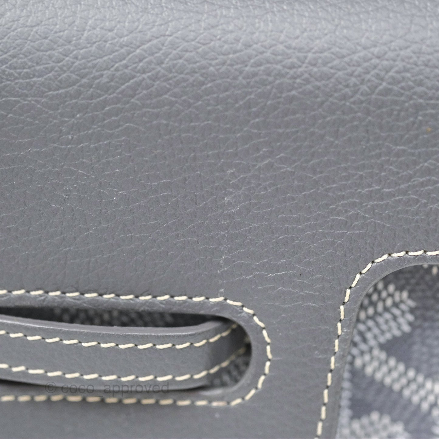 Goyard Saïgon Mini Bag Chevroches Calfskin Grey Silver Hardware