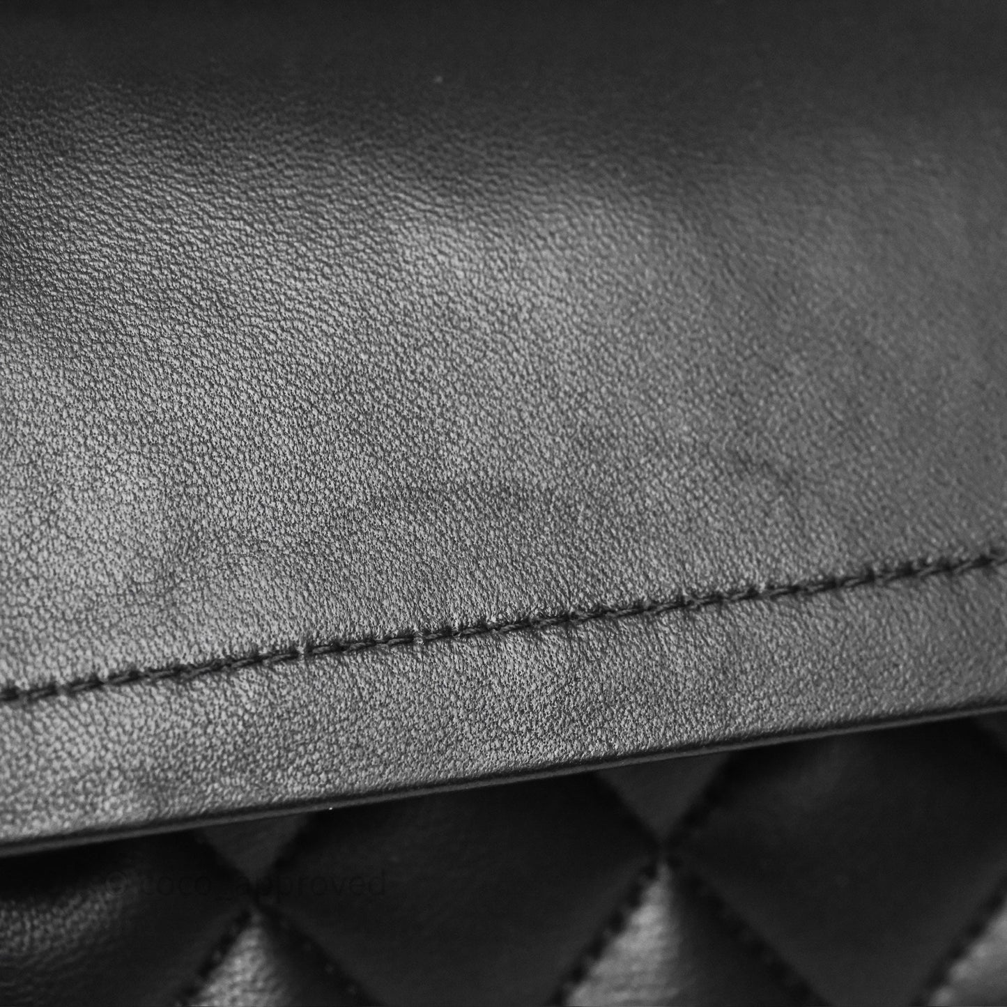 Chanel Classic M/L Medium Flap Quilted Black Lambskin Silver Hardware