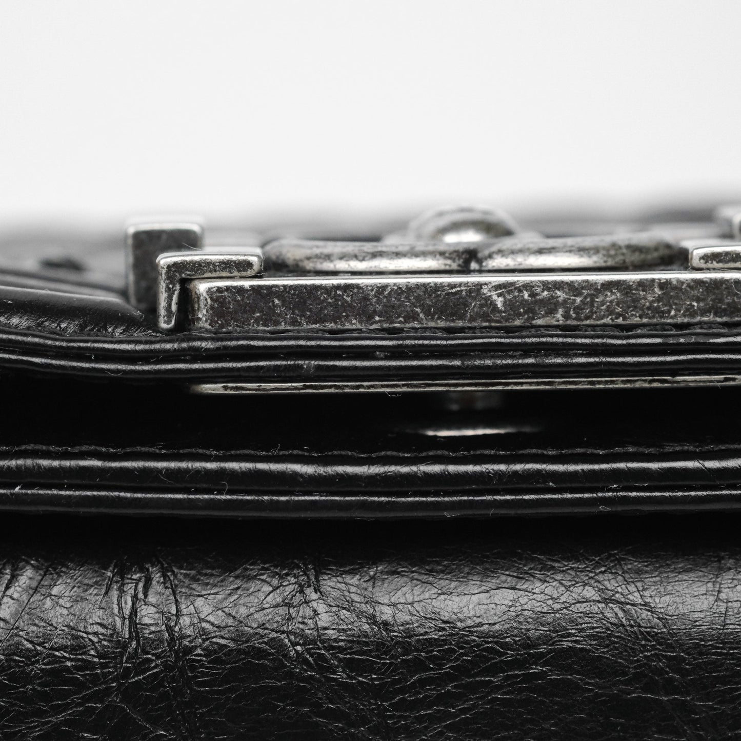 Chanel Small Chain Around Boy Quilted Black Aged Calfskin Ruthenium Hardware