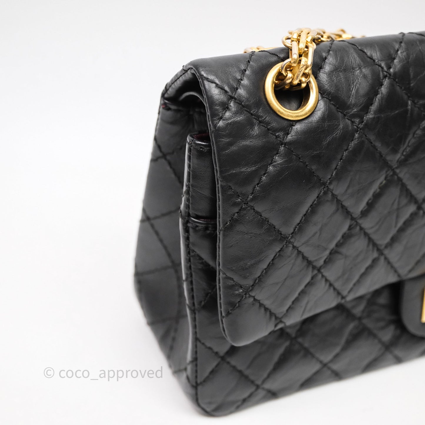 Chanel Reissue 225 Flap Black Aged Calfskin Gold Hardware