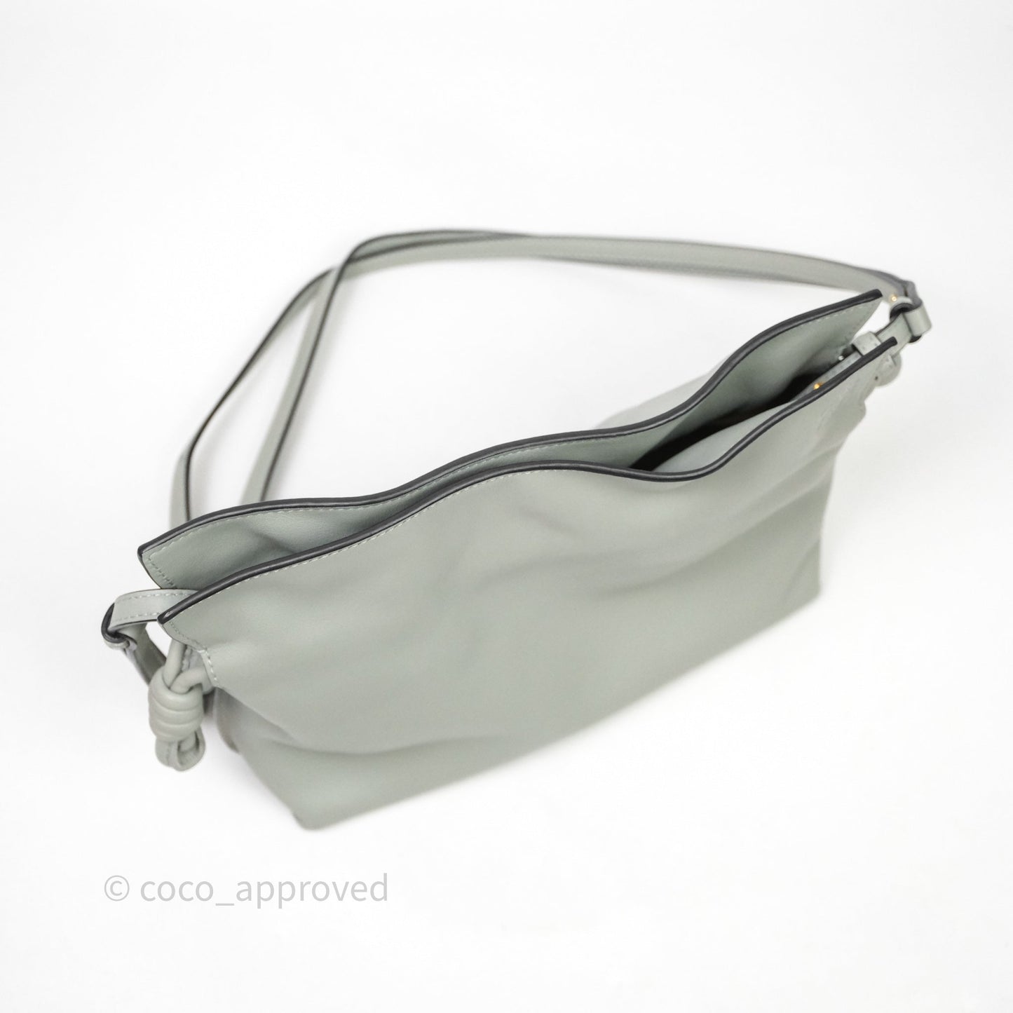 Loewe Flamenco Mini Clutch Bag Calfskin Green