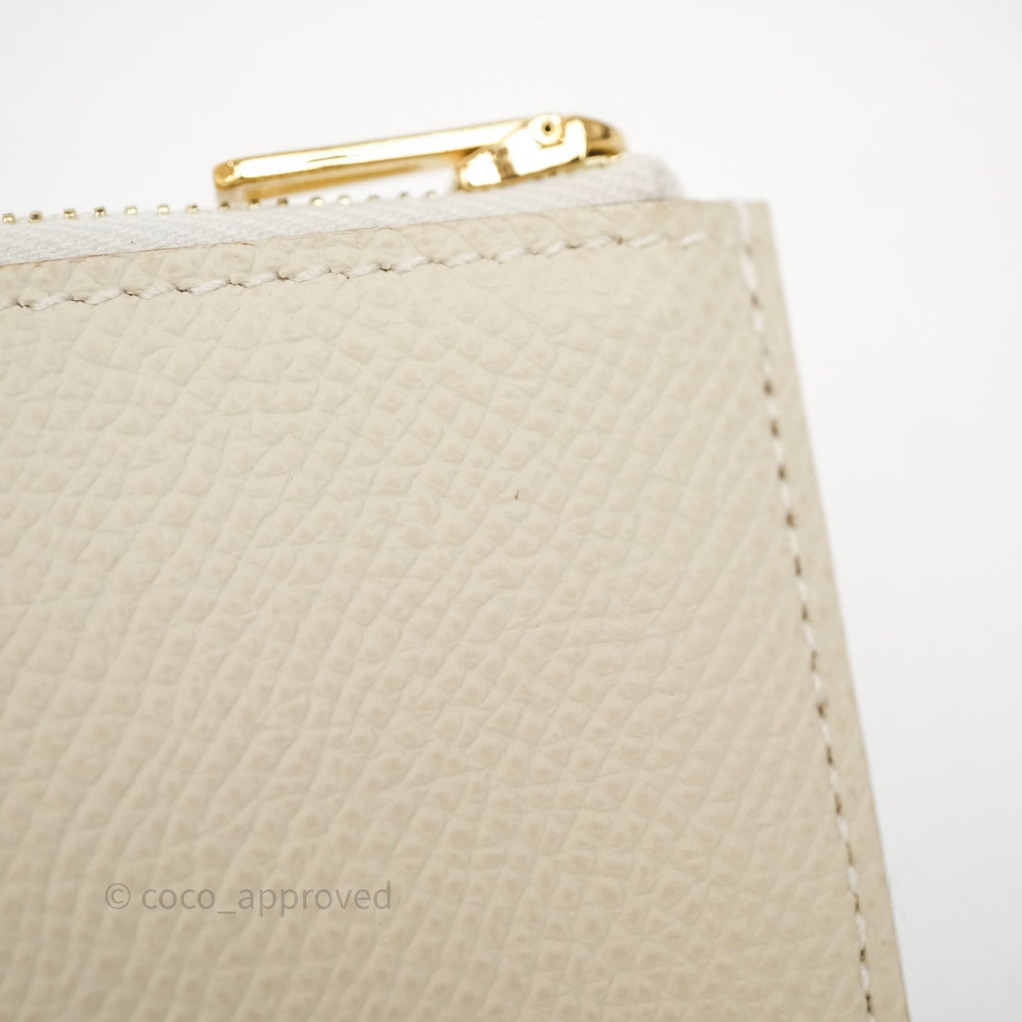 Hermès Constance Slim Wallet Craie 10 Epsom Rose Gold Hardware