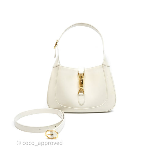 Gucci Jackie 1961 White Small Shoulder Bag Gold Hardware