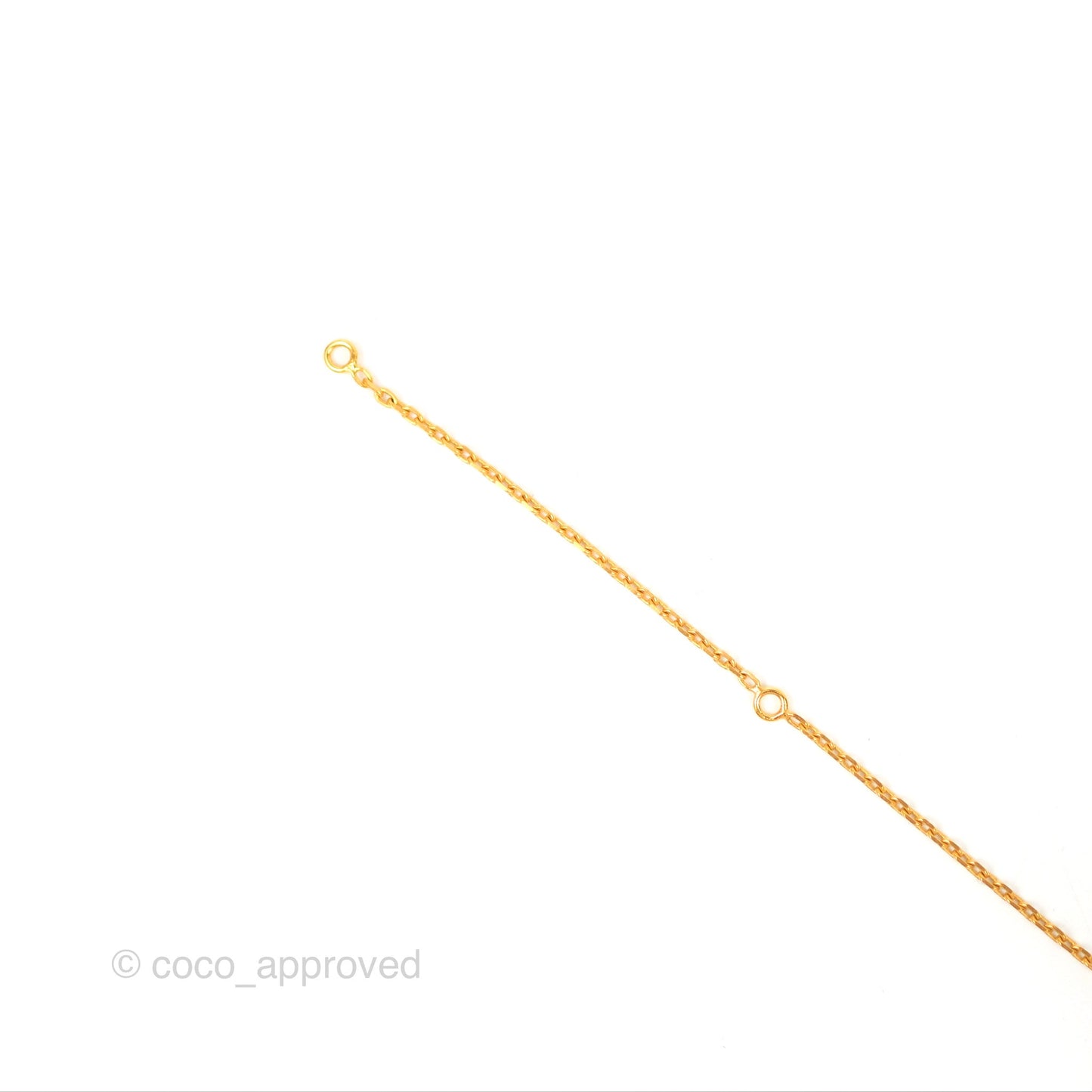 Hermès O'Maillon Pendant Orange Swift Gold Tone