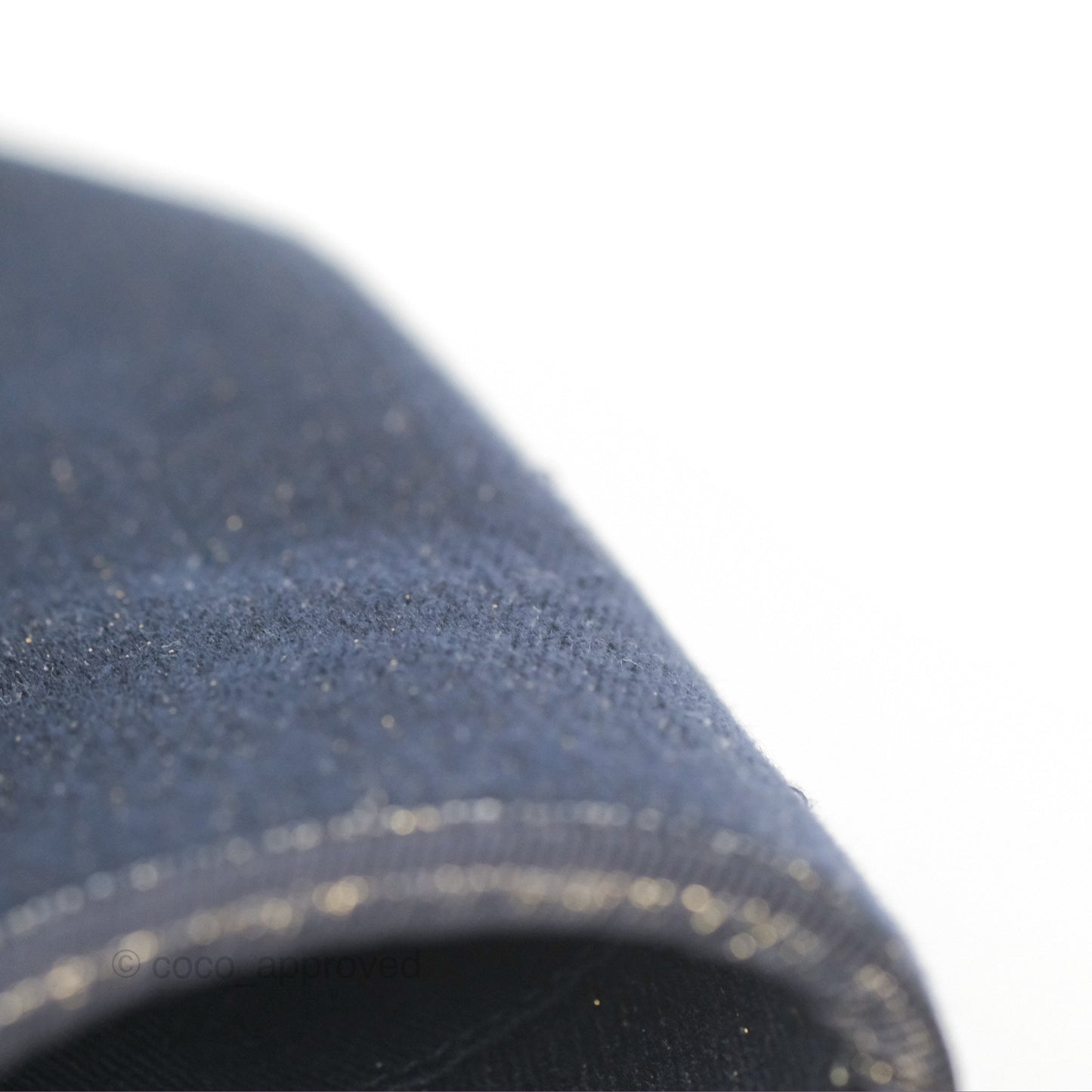 Chanel Large Deauville Navy Glitter Canvas Gold Hardware