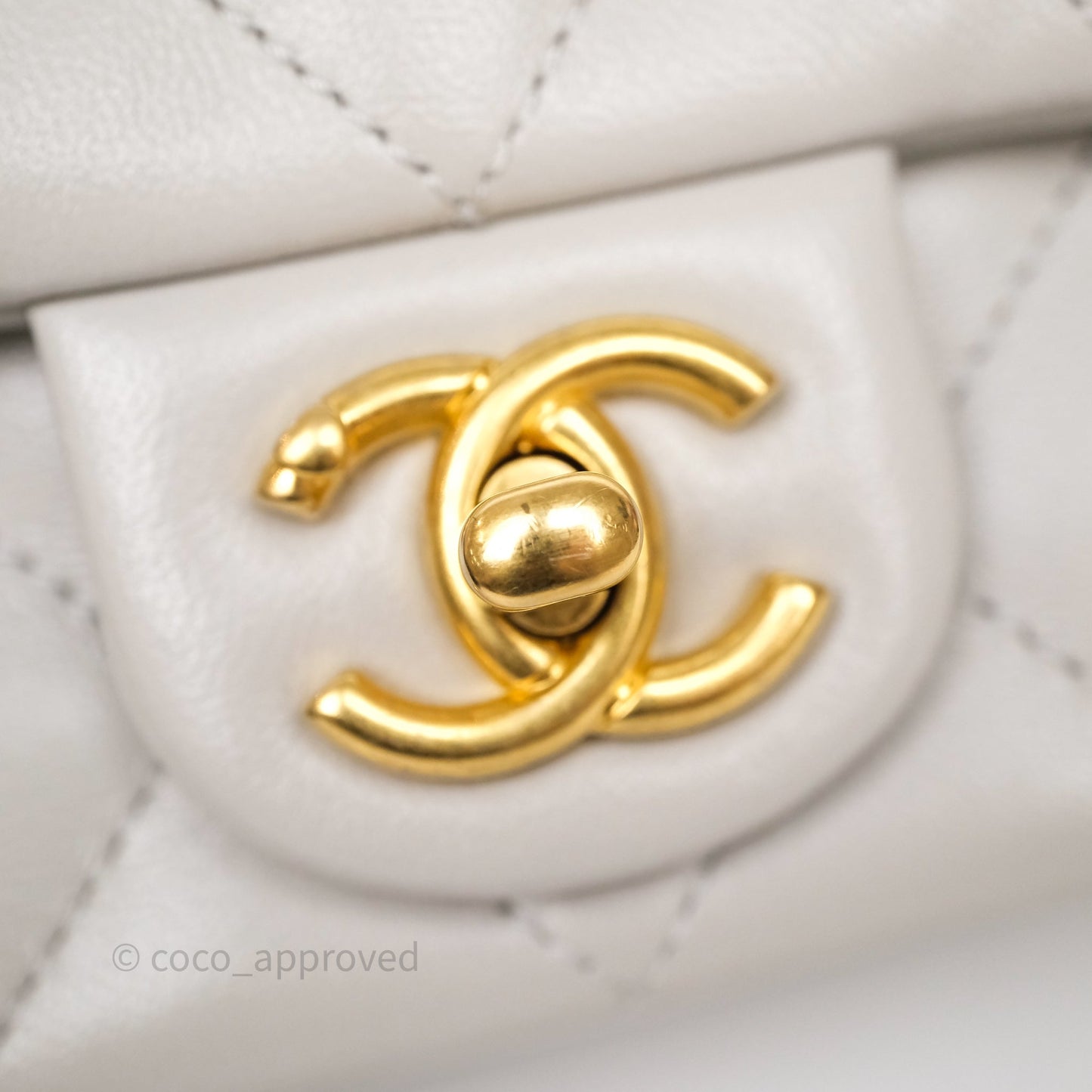 Chanel Heart Crush Mini Flap Bag Light Grey Lambskin Aged Gold Hardware 24P