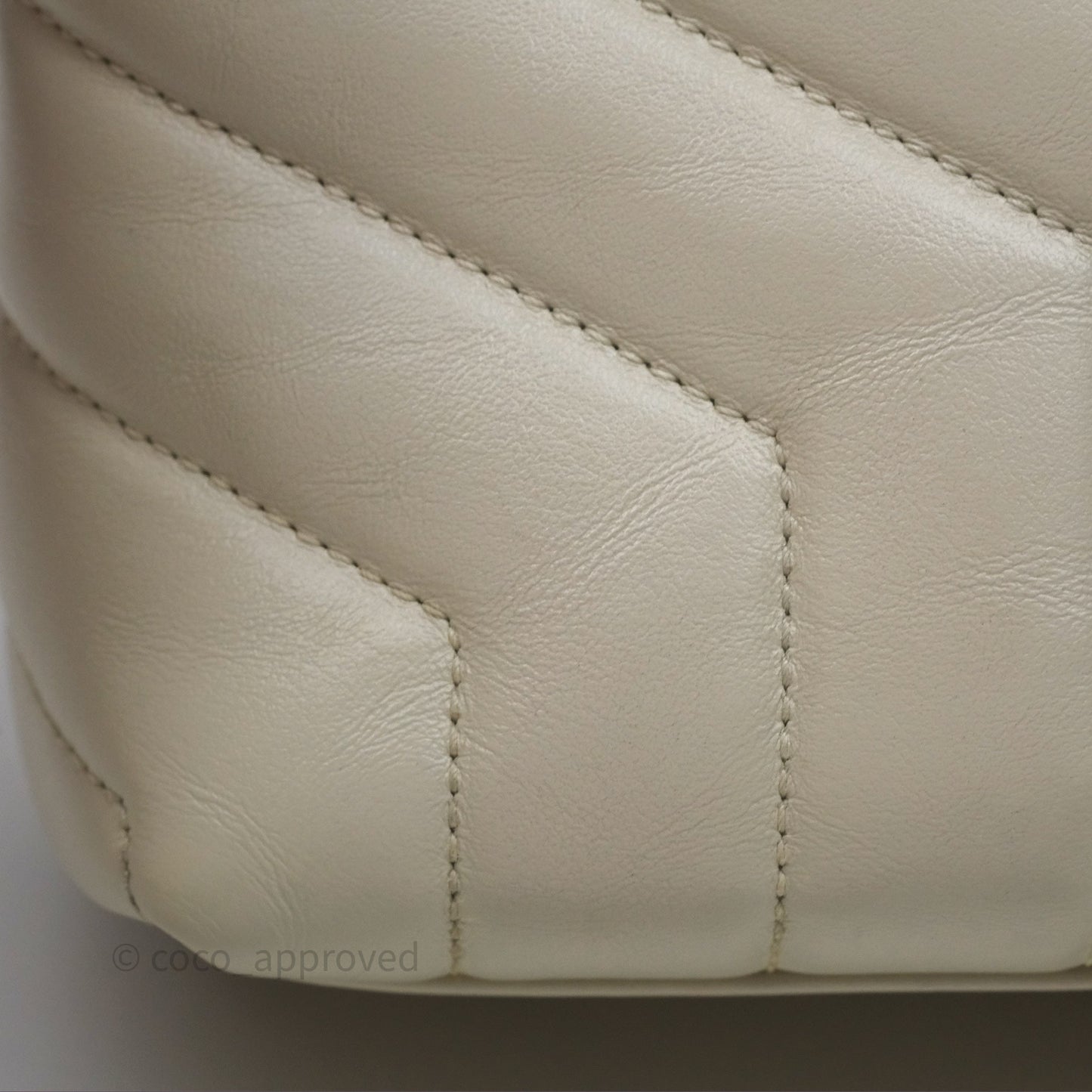 Saint Laurent Loulou Small Flap Bag Ivory Light Beige Gold Hardware