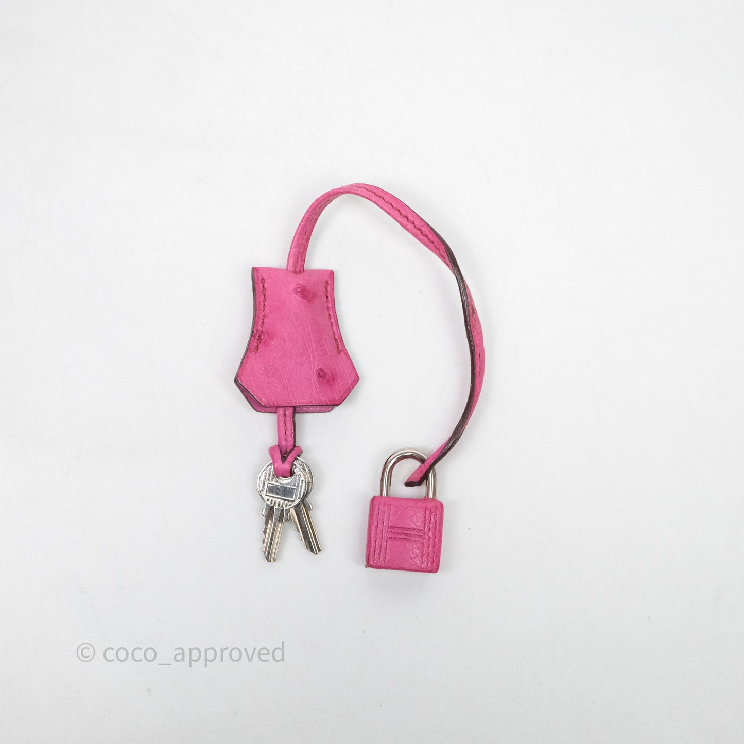 Hermes Kelly 32 Fuchsia Ostrich Palladium Hardware