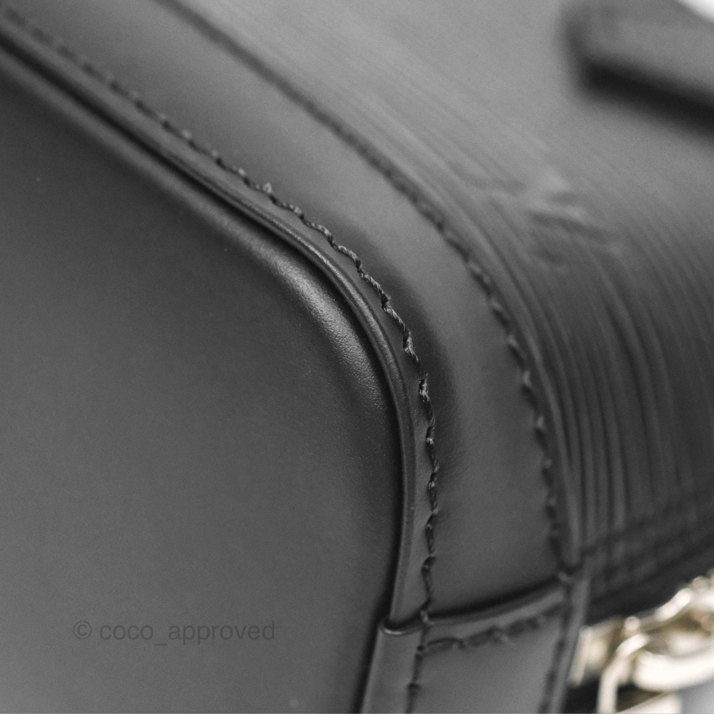 Louis Vuitton Alma Nano Black Silver Hardware
