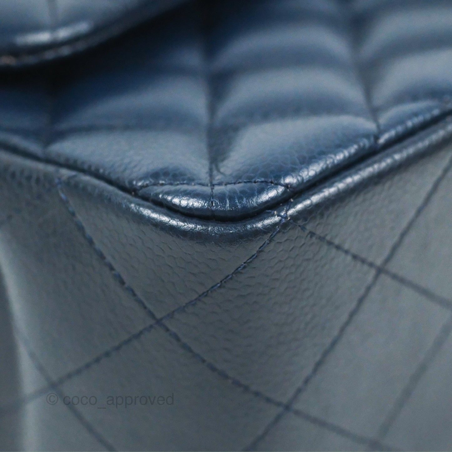 Chanel Jumbo Double Flap Navy Caviar Silver Hardware⁣⁣