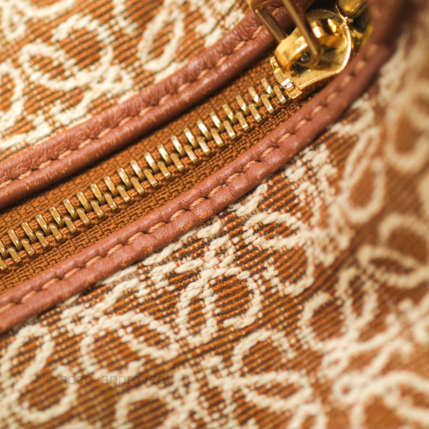 Loewe Small Cubi bag in Anagram Jacquard & Calfskin Tan Pecan