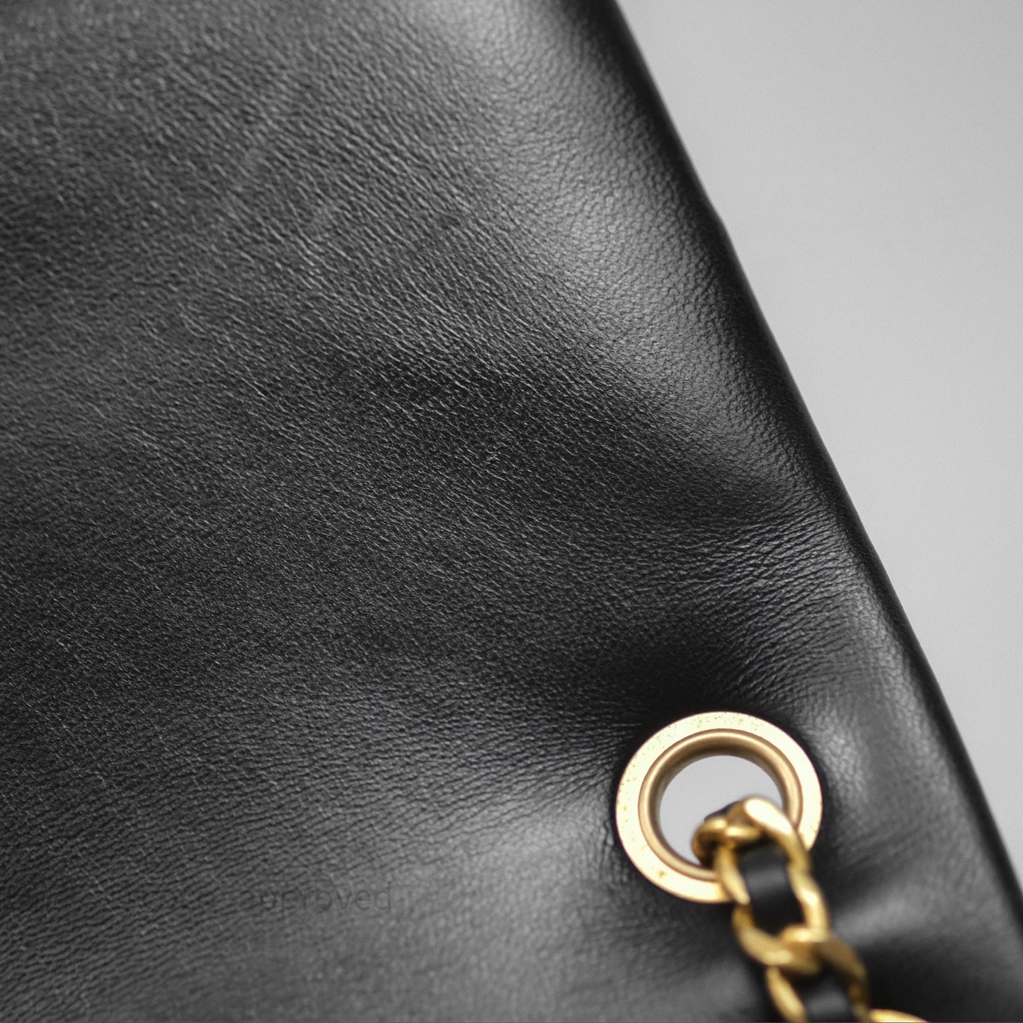Chanel Quilted Flap Bag Black Lambskin Aged Gold Hardware 22P